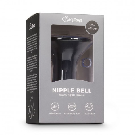 Черный вибростимулятор для сосков Easytoys Nipple Bell