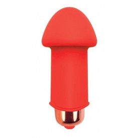 Красный силиконовый вибромассажер Sweet Toys - 5 см.